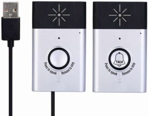 ワイヤレスチャイム 会話機能 双方向音声 チャイム インターホン 最高 200Mの無線範囲 玄関 USB給電式 受信機+送信機