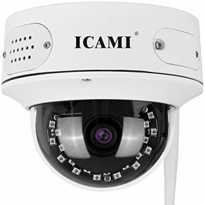 ICAMI 防犯カメラ 屋外 ワイヤレス 監視カメラ 800万画素 SDカード録画 留守 ネットワークカメラ 簡単 設置 車上荒らし 家庭用 遠隔監視 