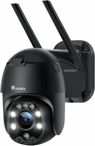 【 夜間カラー撮影・360°監視・自動追尾 】Ctronics 防犯カメラ ワイヤレス 屋外 ナイトカラー wifi 監視カメラ 屋外 WiFi 自動追尾 ヒ