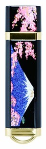 山家漆器店 漆芸 USBメモリ 16GB ゴールド 和柄 (富士に桜)