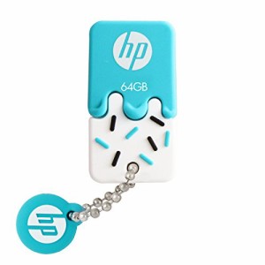 HP USBメモリ 64GB USB 2.0 ブルー アイスクリーム ゴム製 耐衝撃 防滴 防塵 のフラッシュドライブ v178b HPFD178B-64