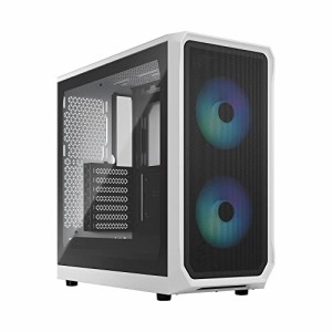 Fractal Design Focus 2 RGB White TG Clear Tint エアフロー重視 強化ガラスパネル採用 ATX PCケース ARGBモデル FD-C-FOC2A-04 CS8055