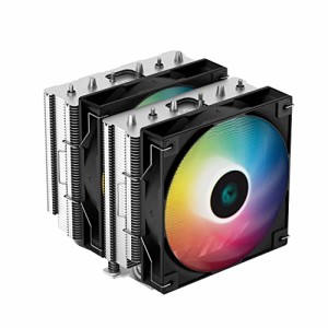 DeepCool AG620 ARGB デュアルタワー CPU クーラー、2x 120mm ファン、6 つの銅製ヒートパイプ、Intel/AMD サポート…