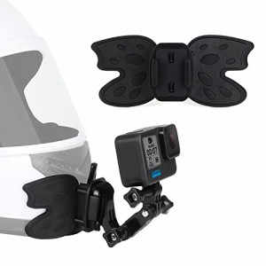 HSU 顎マウント ヘルメットマウント 超強力粘着パッドで取り付け gopro Hero 11 10 9 MAX 8 7 6 5 Osmo Action AKASO 等アクションカメラ