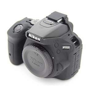 kinokoo NIKON デジタル一眼レフカメラ D5500 D5600専用 シリコンカバー カメラケース カメラカバー (ブラック)