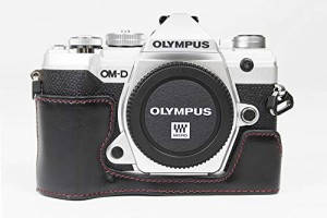 対応 Olympus オリンパス PEN OM-D E-M5 Mark III カメラ バッグ カメラ ケース 、Koowl手作りトップクラスのPUレザーカメラハーフケース