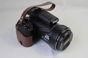 Koowl 対応 Nikon ニコン P1000 カメラバッグ カメラケース 、Koowl手作りトップクラスのPUレザーカメラハーフケース、Nikon ニコン P100