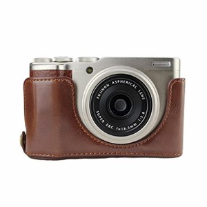 Koowl対応 Fujifilm Fuji 富士 XF10 カメラバッグ カメラケース 、Koowl手作りトップクラスのPUレザーカメラハーフケース、一眼カメラケ