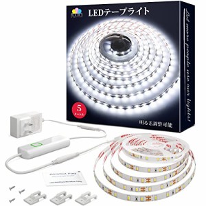 SIBI LIGHTING LEDテープライト 昼光色 電球色 調光器付き 6000k ledテープ 明るさ調整 無段階調光 間接照明 両面テープライト 高演色タ