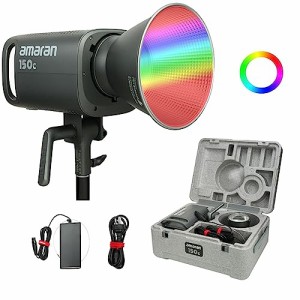 Aputure Amaran 150C RGB フルカラー LED ビデオライト,150W バイカラー 2500K 〜 7500K Bowens マウント 定常光ライト Bluetooth アプリ