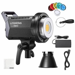 Godox Litemons LA150BI LEDビデオライト Bowensマウント アプリ制御可能 0-100%明るさ調節 2800-6500k 超軽量デザイン 1.4kgコンパクト 