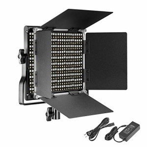 Neewer 調光可能な二色660 LEDビデオライト 耐久性のあるメタルフレーム、 Uブラケットと遮光板付き 3200-5600K、CRI96+ スタジオ撮影、Y