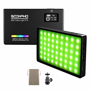 SOONPHO RGBビデオライト led 撮影用ライト カメラ照明ライト 4400mAh 2500k-8500k CRI 97+ 無段階調光 補助照明 PSE認証済 充電式バッテ