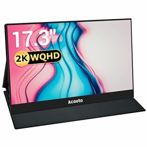 Acouto 2K モバイルモニター 17.3インチ XC17 Pro 疲れ目軽減/青色光源を低減 モバイルディスプレイ 超薄型 超軽量 スイッチ用モニター U