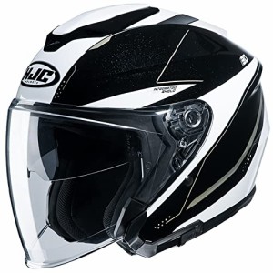 HJC HELMETS バイクヘルメット オープンフェイス BLACK/WHITE(サイズ:XL) i30 SLIGHT(スライト) HJH215