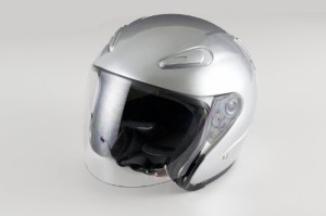 バイクパーツセンター バイクヘルメット ジェット エアロフォルム シルバー L ( 59cm~60cm未満 ) 722101