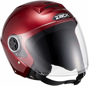 TNK工業 ZR-20 ZACK シールド付きJETヘルメット キャンディレッド FREEサイズ(58-59?p) 51274