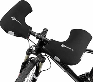 ROCKBROS(ロックブロス)自転車 ハンドルカバー 防寒 防風 ハンドルウォーマー ストレートハンドル用 暖かい 風よけ 寒さ対策 クロスバイ
