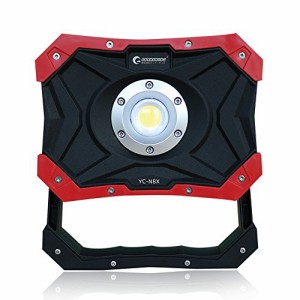 グッド・グッズ 30W LED 充電式 作業灯 IP65 防水 3600LM 高輝度 スマホ充電 ワークライト 充電式投光器 釣りキャン 駐車場 野球 サッカ