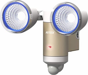 ムサシ RITEX LEDセンサーライト(3W×2灯) 「ソーラー式」 電球色レンズ付き 防雨型 S-65L