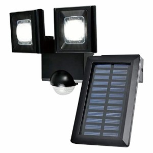 エルパ (ELPA) ソーラー式 センサーライト 2灯 (白色LED/防水仕様) お手軽サイズ/屋外 (ESL-N112SL)
