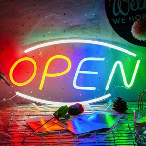 OPENネオンサインLED オープン看板ネオンサイン、店舗の装飾、レストラン、喫茶店、居酒屋、バーUSB/スイッチ（42.5cm22cm）