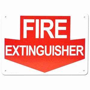 看板 店舗用 アメリカンサインボード CA13 (消火器 の案内看板) FIRE EXTINGUISHER オールドアメリカン プラスチック看板 プレート おし
