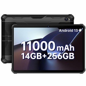 OUKITEL RT5 Android 13 防水タブレット10.1インチ11,000mAhの大容量バッテリー 14GB RAM + 256GB ROM（1TB拡張可能）タフネスタブレット