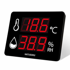 HATUSOKU 業務用 大画面 デジタル温湿度計 温度計 湿度計 アラーム 校正機能 LED (絵文字表記)