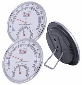 tomtask 温湿度計 アナログ 温度湿度計 ダイヤル 壁掛け 湿度 温度計 湿度計 湿度温度計 サウナ 自立式 (2個セット)