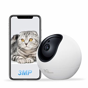 NGTecoペットカメラ 3MP HD WiFi防犯カメラ室内用 355°広角暗視撮影 ベビーモニター 動体検知 警報通知 見守りカメラ スマート追跡 双方