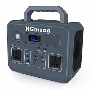 HGmengポータブル電源便携式充電池、500Wの大容量126500mAh/404Wh、Bluetoothスピーカー対応、PSE技術基準に適合、軽量・コンパクトな家