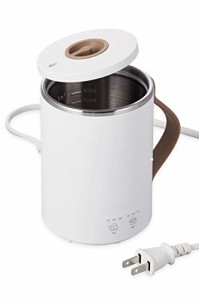 エレコム マグカップ型電気なべ 電気ケトル 350mL Cook Mug クックマグ 【 湯沸かし 煮込み 温度調節 タイマー付き 保温 】 スープメーカ