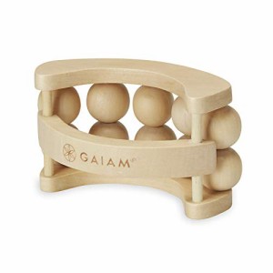 Gaiam リラックス マッサージボールローラー - 手持ち木製トータルボディマッサージャー 背中 首 足 ふくらはぎ 脚 腕用 | 深部組織マッ