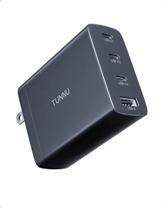 PD 充電器 100W USB-C GaN技術 PD3.0採用 Type-c急速充電アダプター マルチポート 壁掛け式 4ポート同時充電可能 MacBook Pro Air iPhone