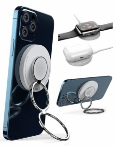 スマート良品 ワイヤレス充電器 マグセーフ 充電器 アップルウォッチ 充電器 iphone 充電器 QI急速充電 3IN1 最大18W type-cケーブル付き