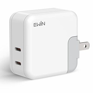 EWIN 35W 急速充電器 PD充電器 Type C 急速充電器 2ポート二台同時充電 タイプc 携帯充電器 PSE認証 超小型 コンパクトスマホ充電器 旅行