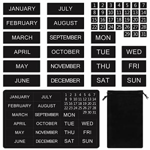Weewooday 50個 カレンダー マグネットナンバー ホワイトボードと冷蔵庫用 マグネット式曜日と月 オフィス用 (10.4 x 6.7インチ)