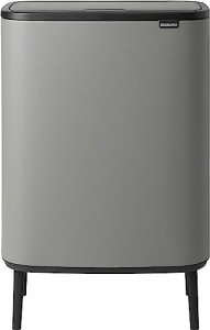 ブラバンシア(Brabantia) フタ付きゴミ箱 ミネラルコンクリートグレー 60L Bo タッチビン ハイ 130281