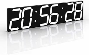 Soulitem デジタル時計 壁掛け 大型 LED大画面卓上置き時計 時計 デジタル 壁掛け 大きい目覚まし時計 多機能工場掛け時計 時間/カレンダ