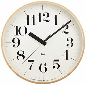 レムノス 掛け時計 アナログ 電波時計 天然色木地 リキクロック RIKI CLOCK RC WR08-27 Lemnos ベージュ 直径:30.5?p