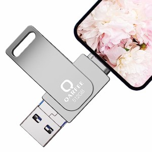 512GB USBメモリー ４in1 phone usb フラッシュドライブ usbフラッシュメモリー IOS Android PC USB 両面挿し USBメモリ 高速データ転送 