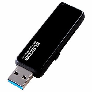 エレコム USBメモリ 32GB USB3.0 USB3.1 スライド式 USB Type-C対応 ストラップホール付 ブラック MF-CCU3132GBK