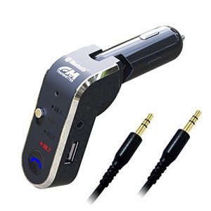 カシムラ Bluetooth FMトランスミッター AUXケーブル付 ハンズフリー通話搭載 12V/24V車対応 NKD-165