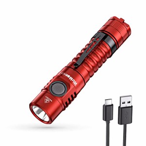 Wurkkos FC11 懐中電灯 LED 強力 充電式懐中電灯 軽量小型 照射距離144メートル/明るさ1300ルーメン USB-C充電式ハンディライト アルミニ