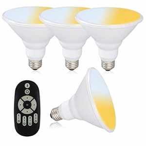 共同照明 ４個セット LED電球 ビーム電球 120W形相当 調光 調色 リモコン付き GT-P-14WT-4B-Y ビームランプ E26 PAR38 遠隔操作 屋内用 