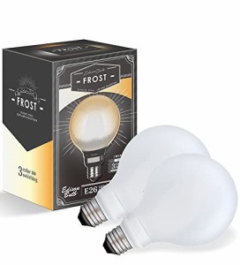 【2個セット】E26 エジソンバルブ LED電球 フロストガラス (GLOBE) ×2個セット 3段階 調色 led 裸電球 エジソン電球 レトロ 照明 おしゃ