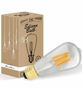 E26 調光器対応 エジソンバルブ LED電球 (ロングクリア) 電球色 4W 350lm 2400K エジソン電球 裸電球 アンティーク電球