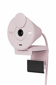 Logicool Webカメラ Brio 300 フルHD 1080P マイク付き 自動光補正 プライバシーシャッター Zoom Mircosoft Teams Meet 認証 ノイズリダ