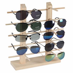 AllBright 眼鏡スタンド メガネ サングラス ディスプレイスタンド 眼鏡置き 展示 収納 卓上 10本用